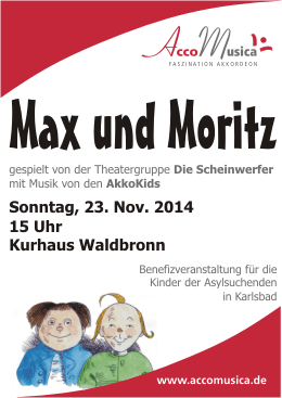 AccoMusica - Märchen mit Musik: Max und Moritz kommen ins Kurhaus